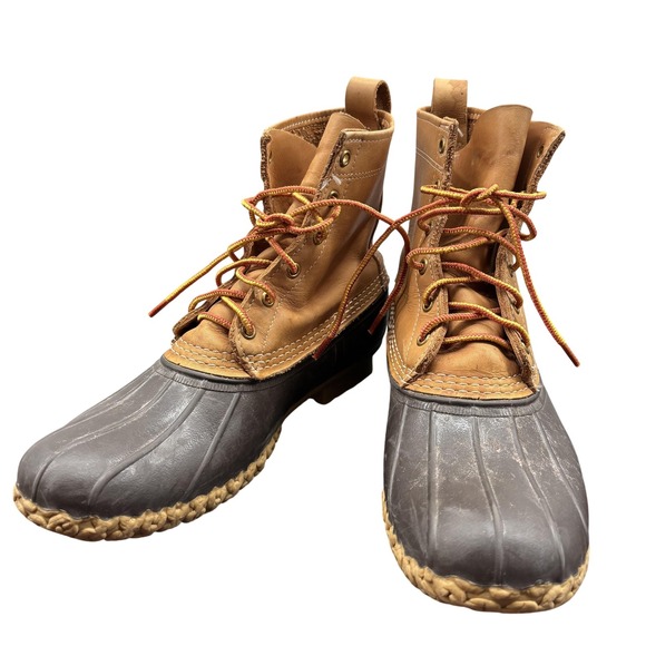 L.L. Bean Other - LL Bean Bean Boots Boots Mens 10 Tan Brown Waterproof Duck Leather Lace Up